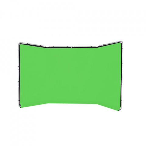 Lastolite LB7622 Chromakey Green panoramic background on frame 2.3x4m
