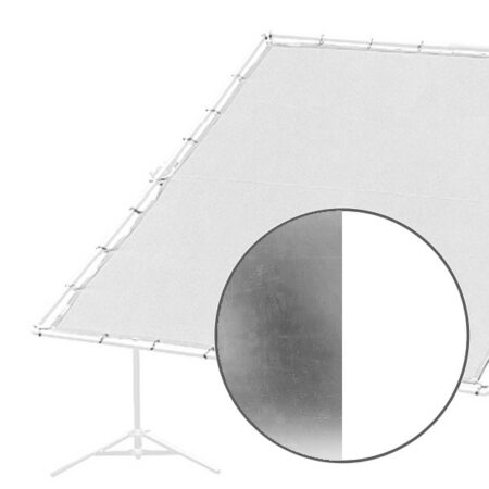 T8-SW 244x244 cm / 8x8 ft silver-white fabric