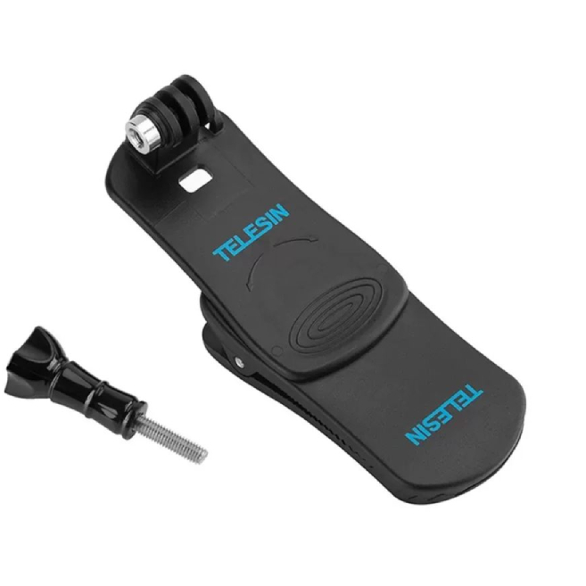 Clip with swivel mechanism for GoPro