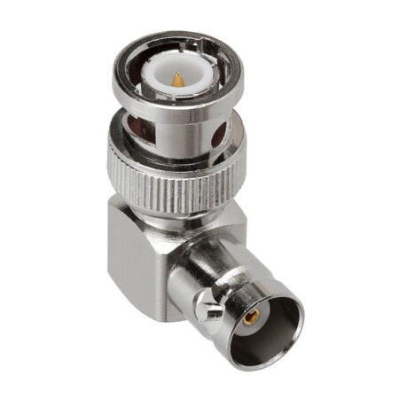 BNC female-male right angle adapter