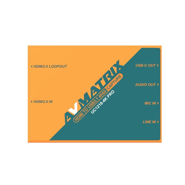 AVMATRIX UC1218-4K PRO HDMI2.0 USB3.1 4K60 video capture device