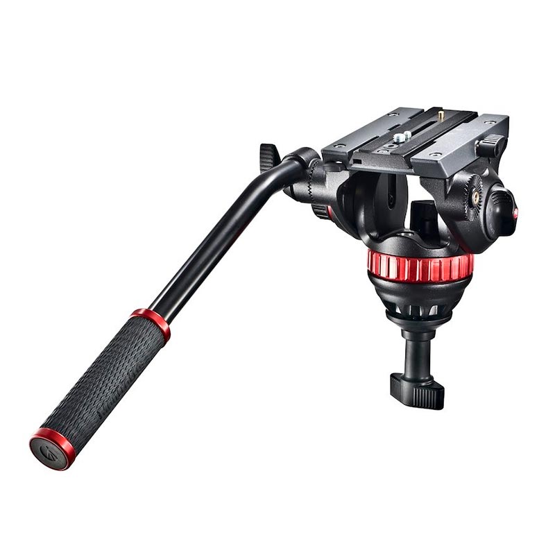 Manfrotto 529B / MVH502A low position video tripod - Image 2